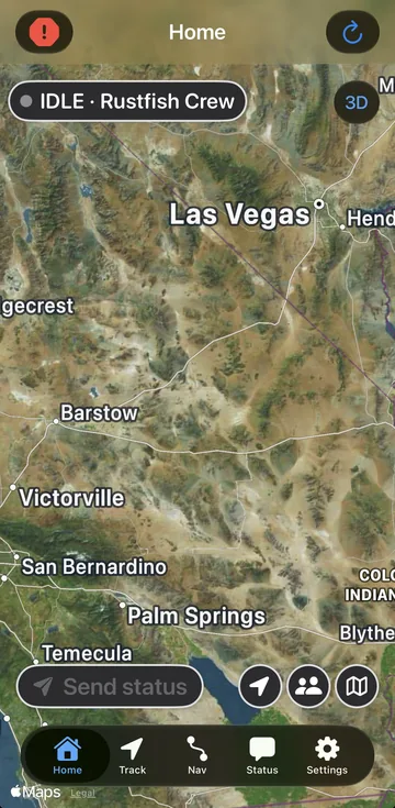 Rustfish Crew: Live crew location and status on a map.