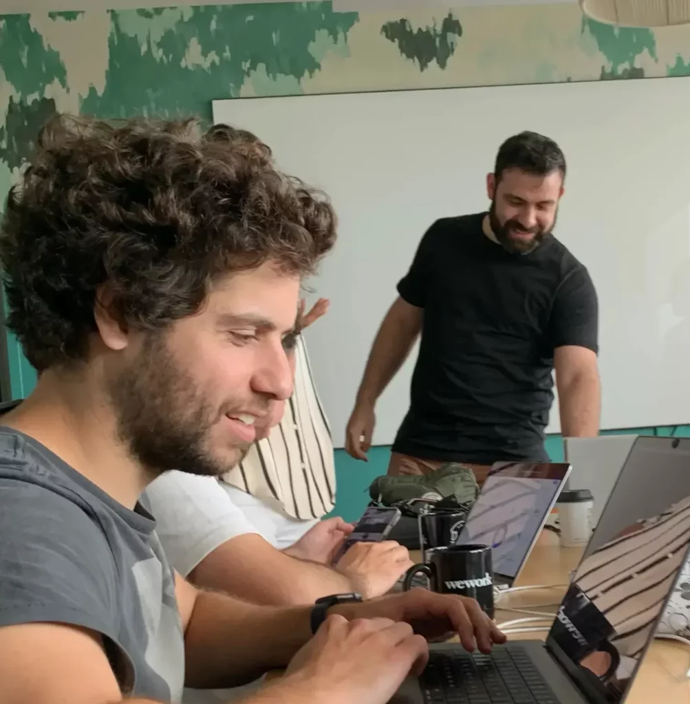 A set of developers working